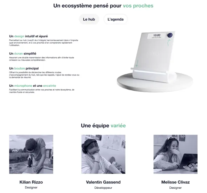 Aperçu du projet Liveo