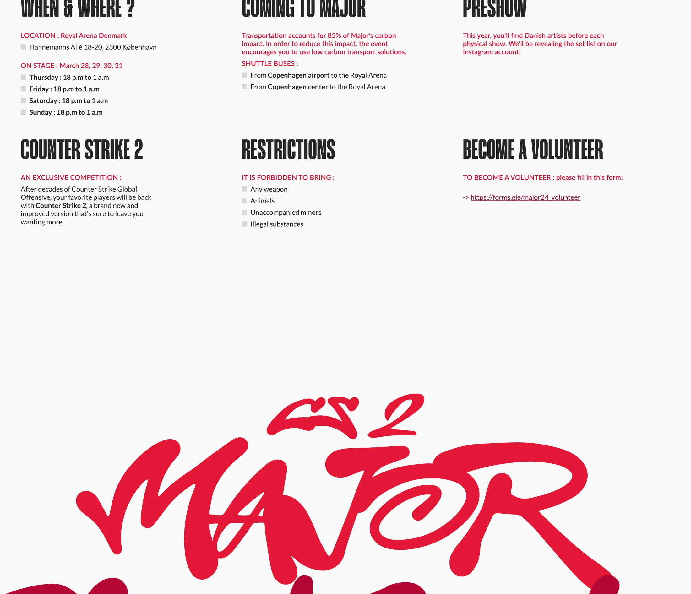 Visuel Quoi du projet Major CS2